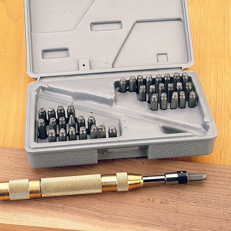 Spring Loaded Letter and Number Punch Set